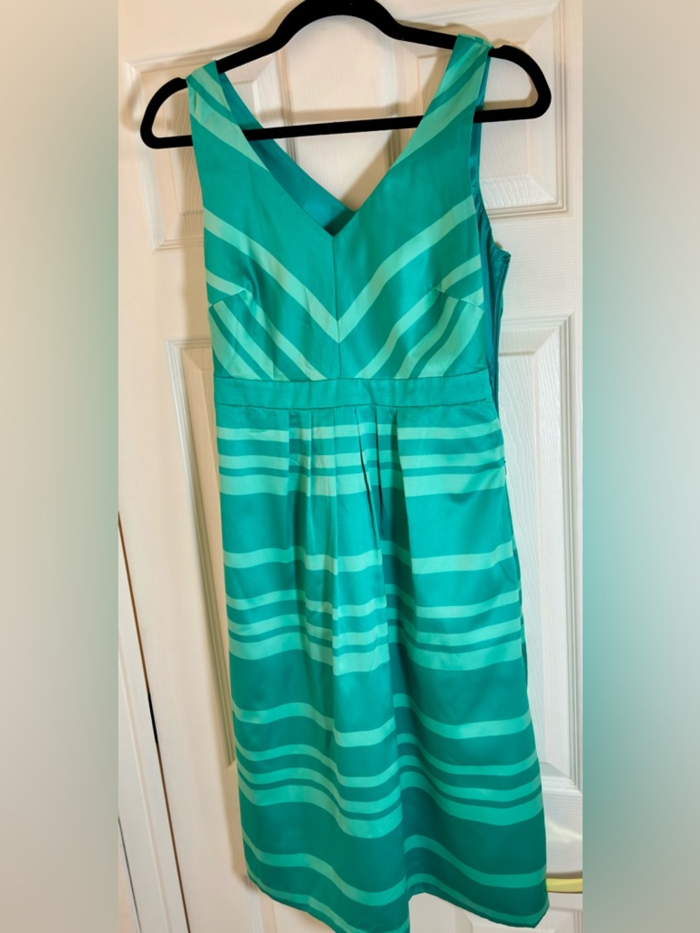 Merona Teal Striped Midi Dress
